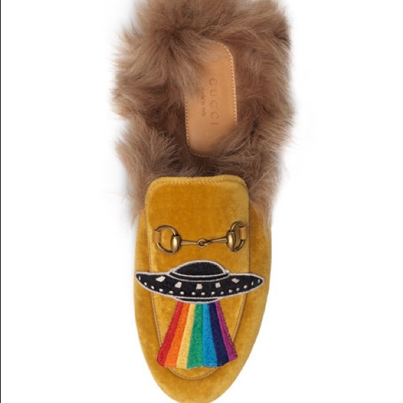 Gucci Shoes - Gucci UFO Embroidered Princetown Mules 37 $995